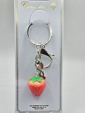 Strawberry Charm Keychain